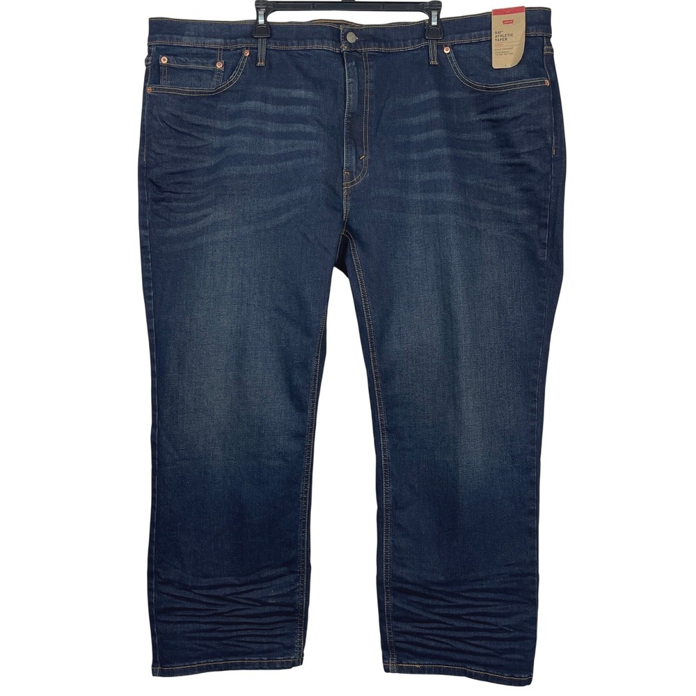 NEW Levis 541 Athletic Taper Mens 50x30 Medium Wash Denim Blue Jeans Zip $69.50